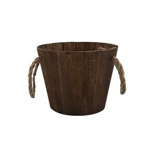 Wooden Planter Brown - 17x17x13cm
