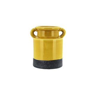 Ceramic Vase Mustard - 15.5x13x17.5cm