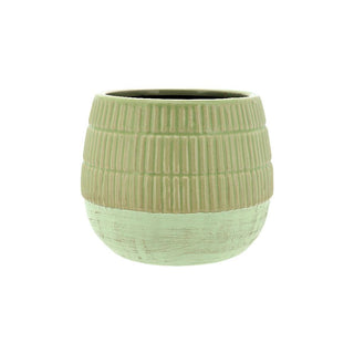 Planter Round - Lime Green - Medium - 15.5x13cm