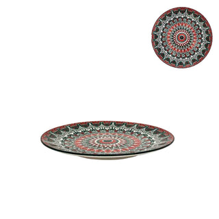 Turkish Style Plate - Green Red - 10.5 Inch