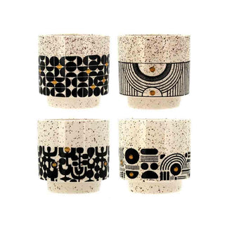 Planter Geometric Pattern - 4 Assorted - Medium - 10x10x10cm