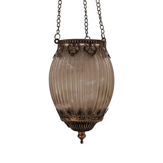Moroccan Style Hanging Lantern - Cream - 11x18.5cm