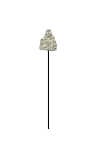 Cement Budda Head Iron Stick - 6x4.5x38cm