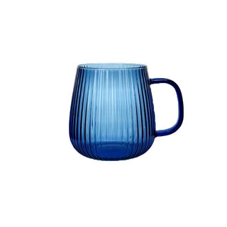Glass Water Cup - Blue - 9.5x9.8cm