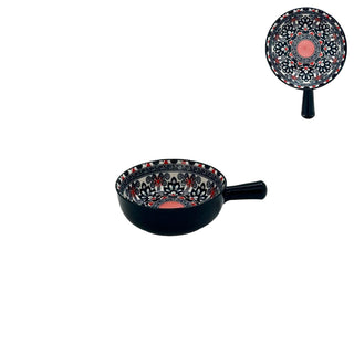 Turkish Style Hand Bowl - Dark Blue Red - 8 Inch