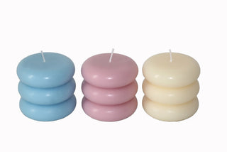 Scented Candle - Stone Piles - 3 Colors Assorted - 8x8cm