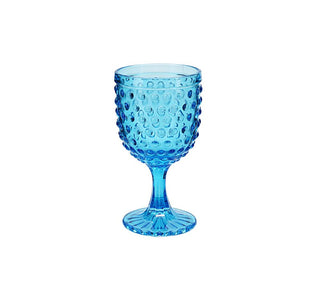 Glass Paint Goblet Dots Blue - 8.8x16.5cm