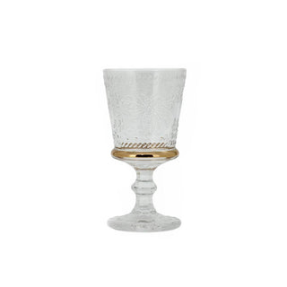 Glass Wine Bee with Golden Rim - 8.3x16cm