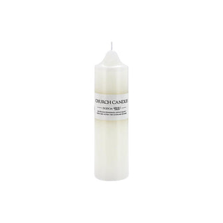 Pillar candle white unscented 5 x 20cm smooth classic finish  All Seasons Homeware.