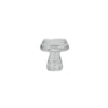 Glass Candle Holder - Clear - 7.5x6.6cm