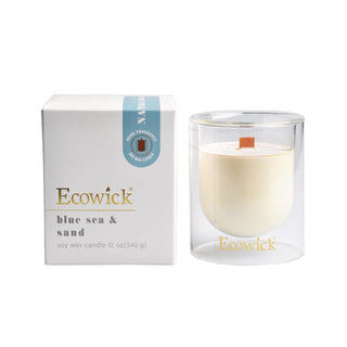 Soy Jar Candle - Clear Lantern Bottle - Blue Sea & Sand - 300g