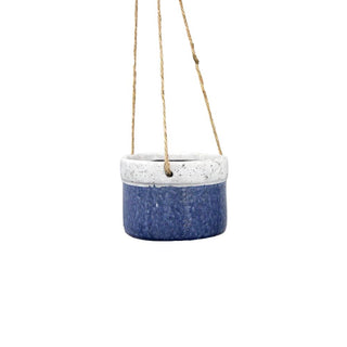 Ceramic Hanging Pot Blue - 13x19cm