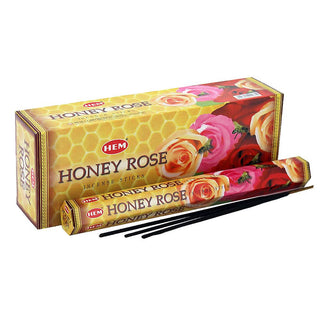 Hexagon incense sticks Honey Rose fragrance set of 6  All Seasons Homeware.