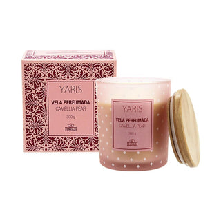 Jar candle Camellia Pear scented 300g glass jar  All Seasons Homeware.