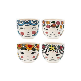 Planter - Face Assorted - 8.5x8.5x7cm