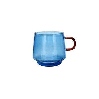 Glass Cup - Blue - 8x7.5cm