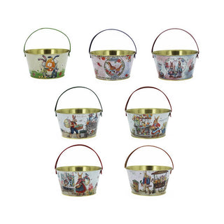 Tin Bucket Assorted - 19.3x10.3cm