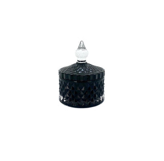 Glass Jar - Black - 8.5x8.5x10.5cm