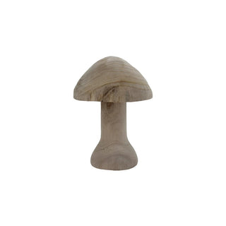Wooden Mushroom Décor Natural - 21x19x10cm