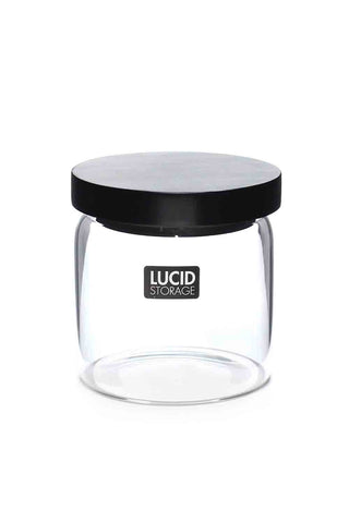 Glass Jar Black Lid - 600ml