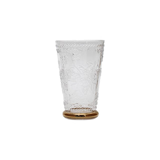Glass Highball Bee with Golden Rim - 8.8x14cm