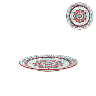 Turkish Style Plate - Blue Red - 10.5 Inch