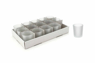 Tealight Holder Glass - Frosted - 5.5x6.7cm