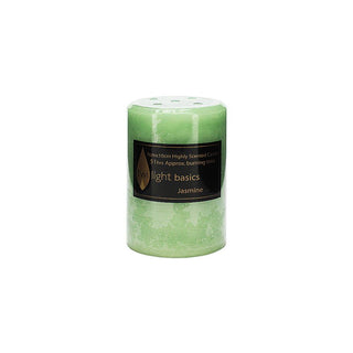 Basic pillar candle Jasmine scented 7 x 10cm smooth classic finish  All Seasons Homeware.