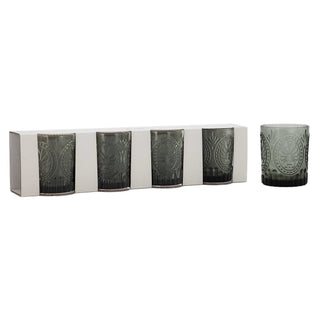 Glass Dof - Set of 4 - Grey - 8x9.5cm