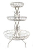 Planter Stand 3 Tiers Cream White