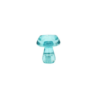 Glass Candle Holder - Blue - 7.5x6.6cm