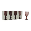 Glass Wine - Set of 4 - Purple - 8x16.5cm
