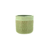 Planter Round - Lime Green with Diamond Pattern - Small - 11x10.5cm