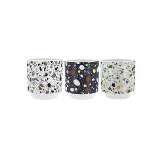 Pot - Terrazzo Decor - 4 Assorted - 10x10x10cm