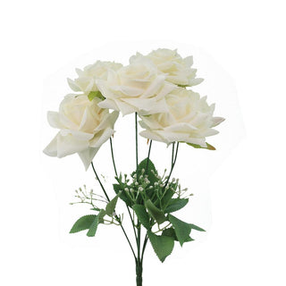 Flower Autum Rose Bush - White - 6x35cm