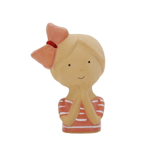 Pot - Girl PinkRibbon - 12.5x8.9x18.3cm
