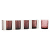 Glass Dof - Set of 4 - Purple - 8x9.5cm