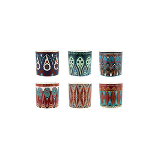 Round ceramic pot symmetrical pattern 6 assorted designs 7 x 7 x 7cm decorative planter  All Seasons Homeware.