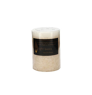 Basic pillar candle Vanilla Bean scented 7 x 10cm smooth classic finish  All Seasons Homeware.