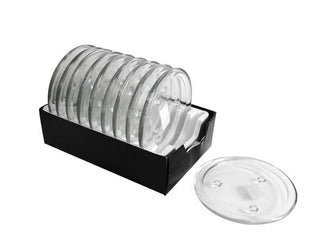 Glass Candle Holder - Round - Clear - 14cm